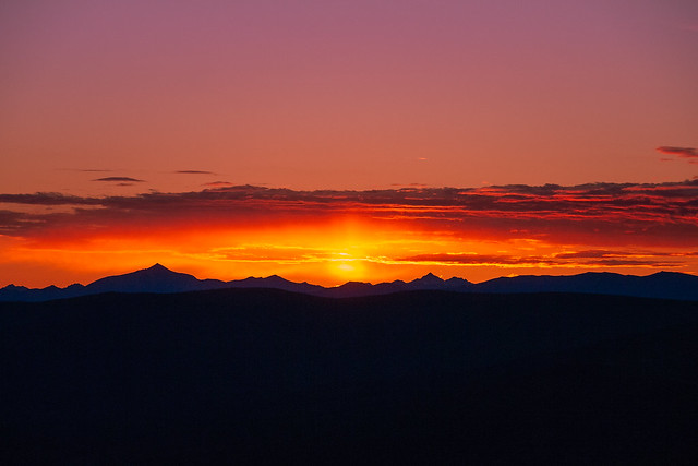 Sunset from the Midnight Dome, Dawson City, Yukon Territory