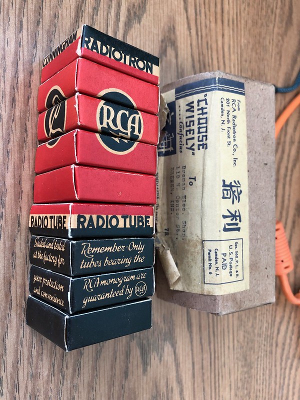 RCA Cunningham Radiotron radio tube boxes
