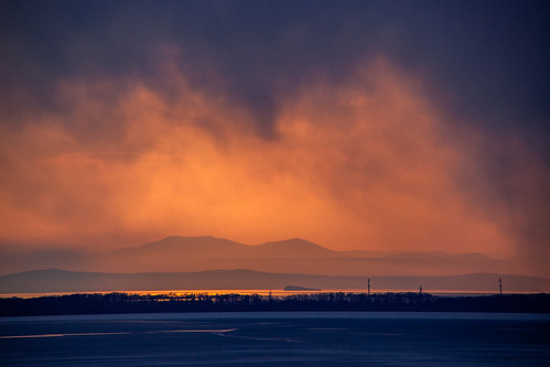 vladivostok landscape evening sunset clouds