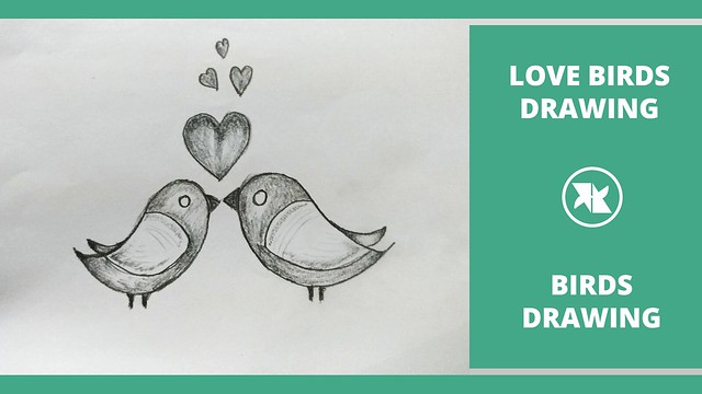 How to Draw Love Birds in Love