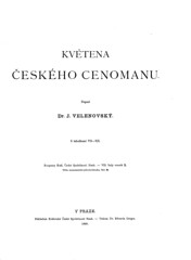 Velenovský, 1890. Květena českého cenomanu