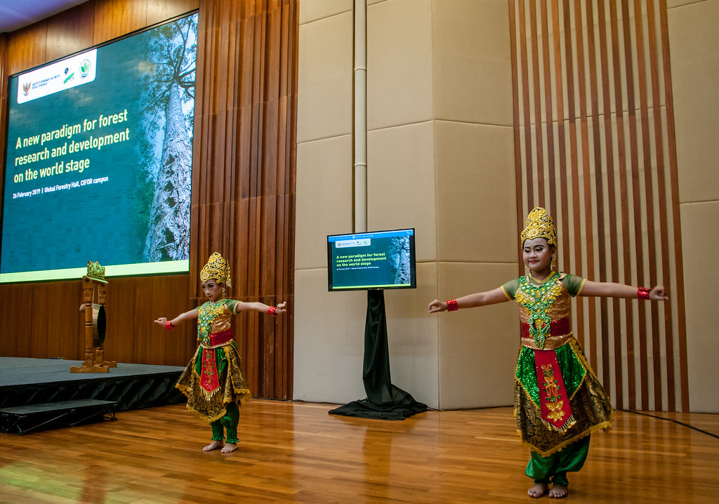 Traditional dance at FOERDIA-CIFOR MoU signing. Bogor, Indonesia.