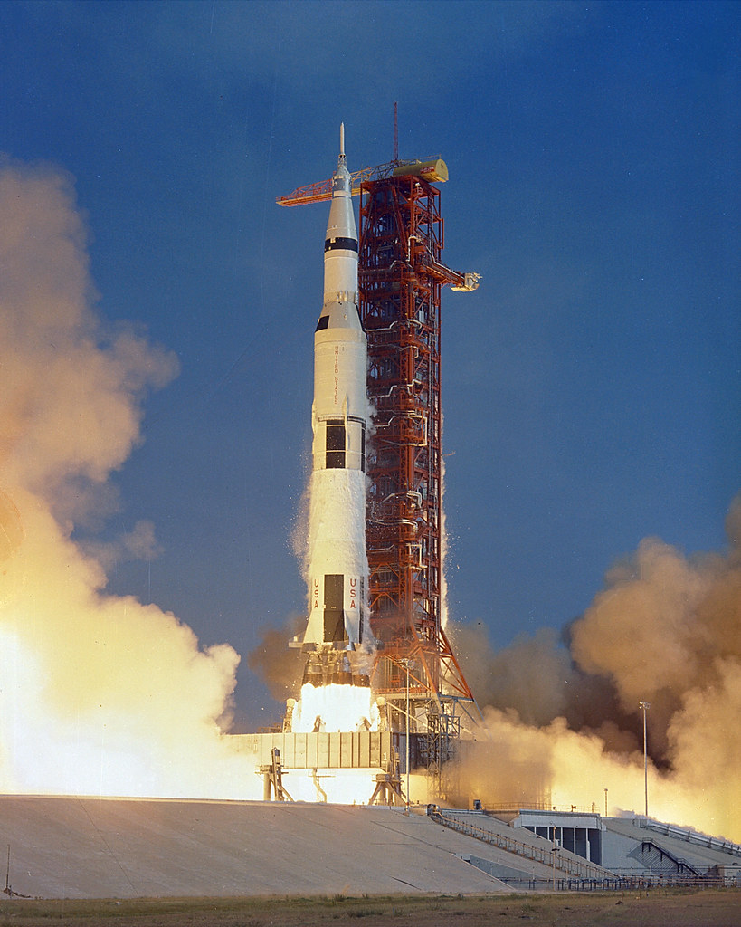 LG-006 LIFT-OFF OF THE APOLLO 11 SATURN V FROM LAUNCH COMPLEX 39A  11X14 PHOTO 