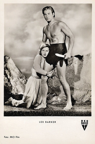 Denise Darcel and Lex Barker in Tarzan And The Slave Girl (1950)