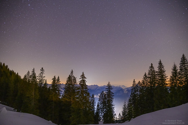 Winter night at Setzberghütte