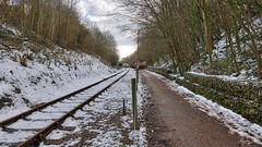 Snowy Railway Path