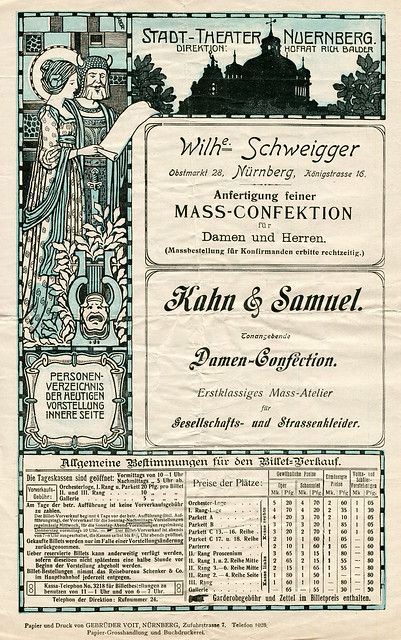 Programmblatt Stadt-Theater Nürnberg Seite 1