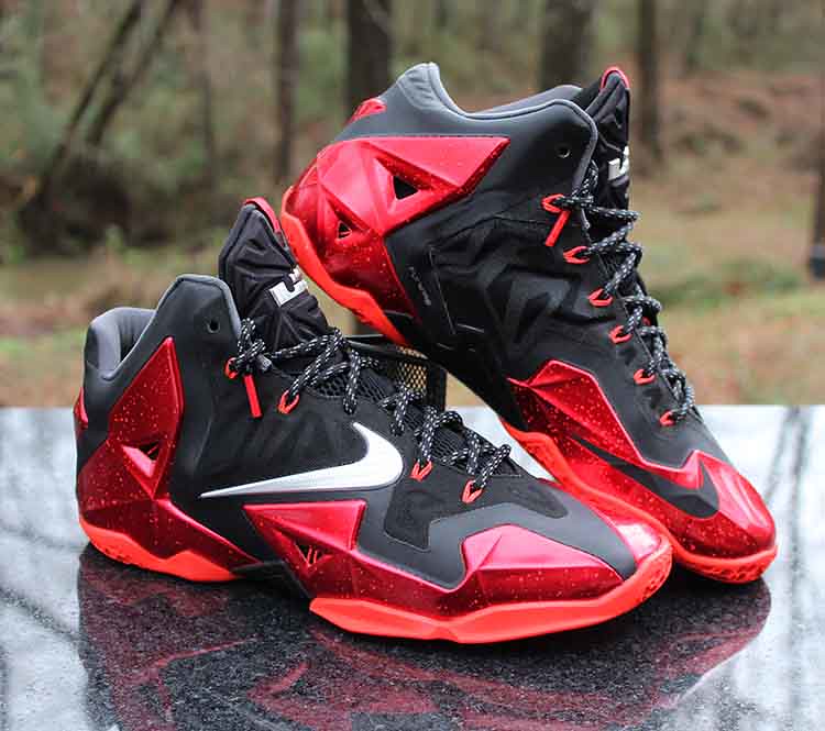 black and red lebron 11