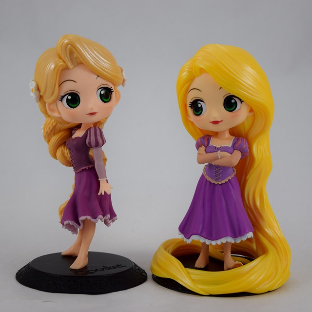 Q Posket Rapunzel - Braided vs Girlish Charm - Vinyl Figures by Banpresto