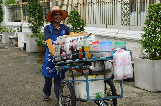 The soft drinks vendor adds a human element