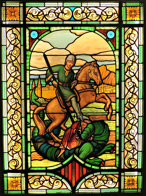 Museu del Modernisme de Barcelona - Antoni RIGALT - 1902 - Saint George - Stained and painted glass