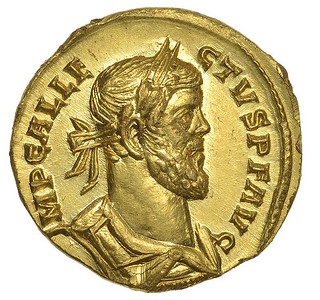 Aureus of Emperor Allectus obverse