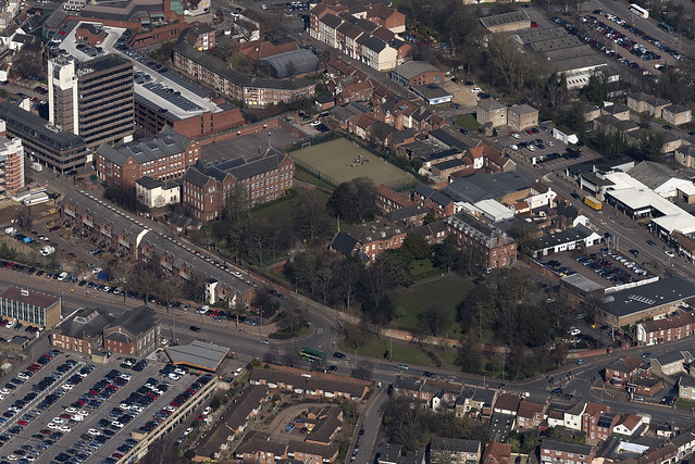 Notre Dame School in Norwich - aerial image