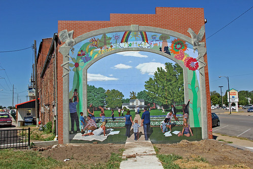 mattoonillinois sidewalk downtown smalltownamerica mural wall history painting