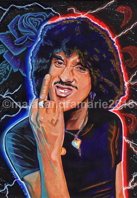 Phil Lynott Thin Lizzy, Acrylic Painting 2018