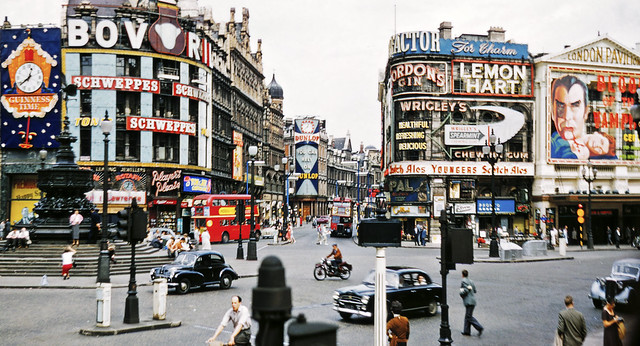 Piccadilly Circus, London, England, 1958