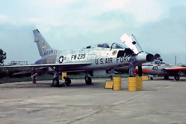 54-2239   (42239) North American F-100D Super Sabre [223-119] (Ex United States Air Force / Loughborough Air Museum) Loughborough E Midlands~G 08/07/1979