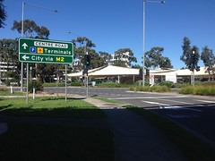 Entrance to Melbourne Airport from Marker Road