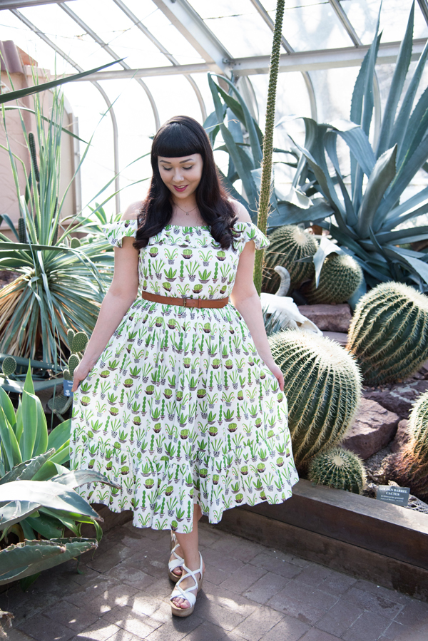 cactus print dress