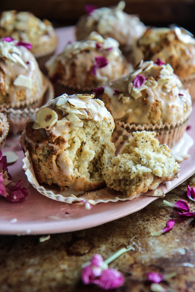 Almond Poppyseed Muffins (Gluten-free and Vegan) from HeatherChristo.com