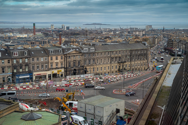 Looking down Leith Walk (Inchkeith Island in the background) (_K1_6247)