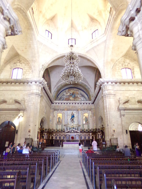 Inside the Virgen María Cathedral.