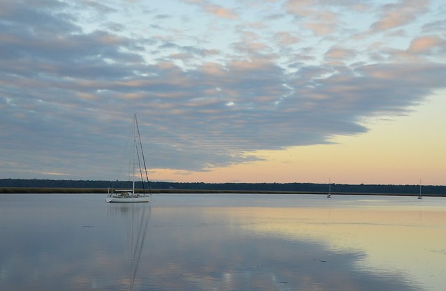 Sailboat at sunrise