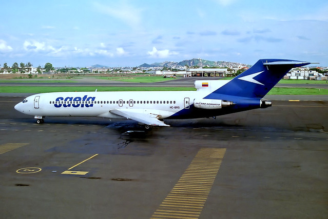 HC-BRG   Boeing 727-282 [20973] (SAETA Air Ecuador) Guayaquil-Simon Bolivar Int'l~HC 07/02/1997