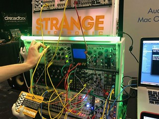 Max Keene of Strange Electronic  strangeelectronic demoing the Lightstorm module using CV to control LED light strips at Synthplex 2019