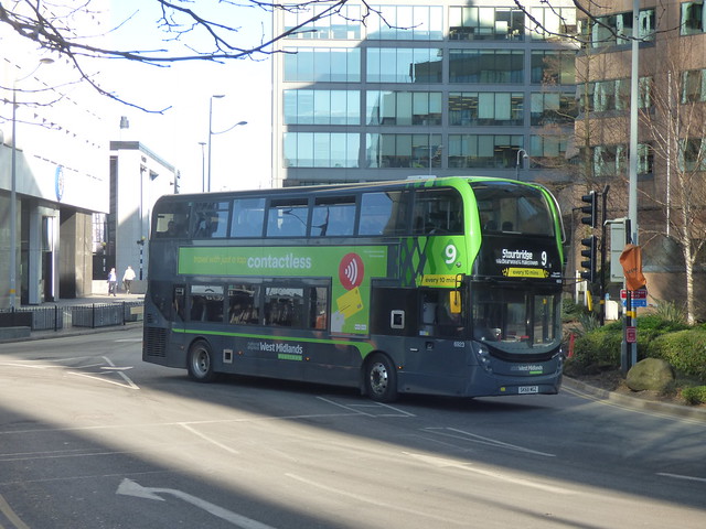 NXWM Platinum on the 9 passing Colmore Circus Queensway