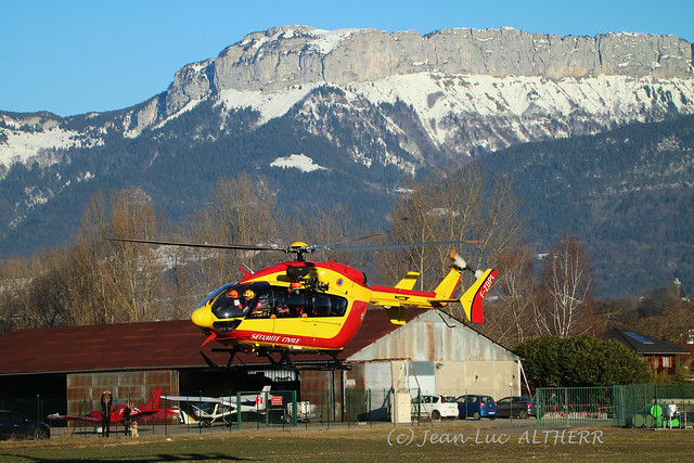 Eurocopter EC-145 Sécurité Civile F-ZBPI. NCY, February 16. 2019