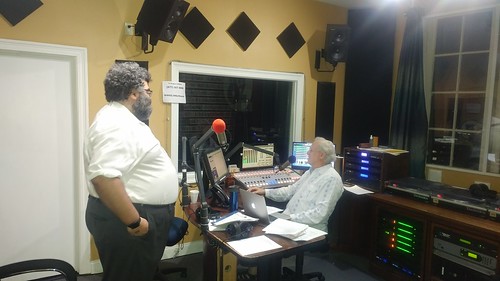 Duane Williams and Breaux Bridges on the air, Day 9 of Spring Membership Drive - 3.21.18. Photo by KaTrina Griffin.