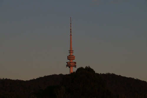 telstra communication mobile phone tower black mountain acton national museum australia penisula act australian capital territory canberra dawn sunrise daybreak morn morning beginning start emergence dawning commencement day daylight sunup cockcrow break sun rise colour color daytime sunshine early glare bright light sunny brilliant build building built erected construction architecture architect shape size figure form make manufacture assemble fabricate join structure create production edifice skyscraper first crack up explore explored