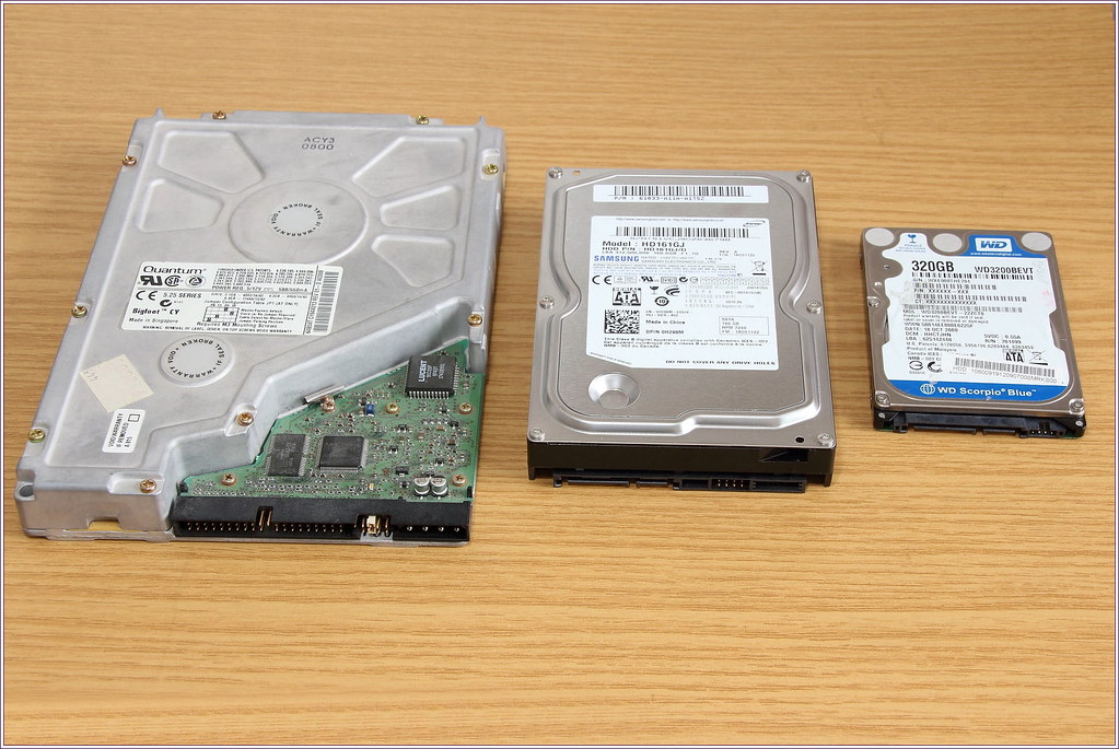 HDDs in size 5.25" HDD 3,5" HDD 2,5" HDD |