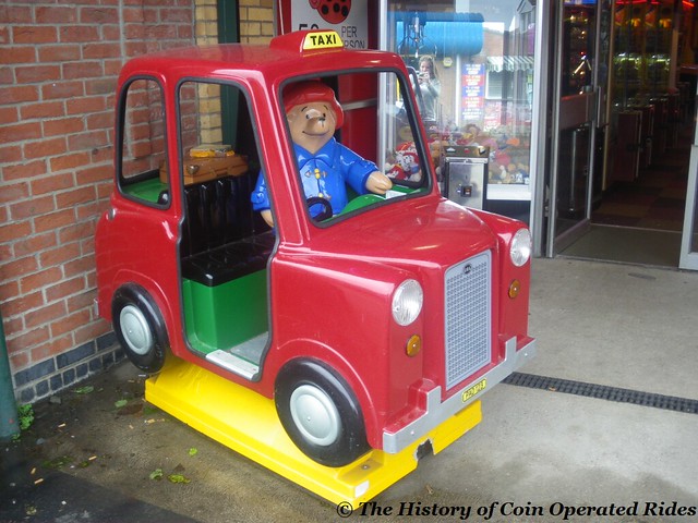 1990s Jolly Roger Paddington Bear Taxi Kiddie Ride