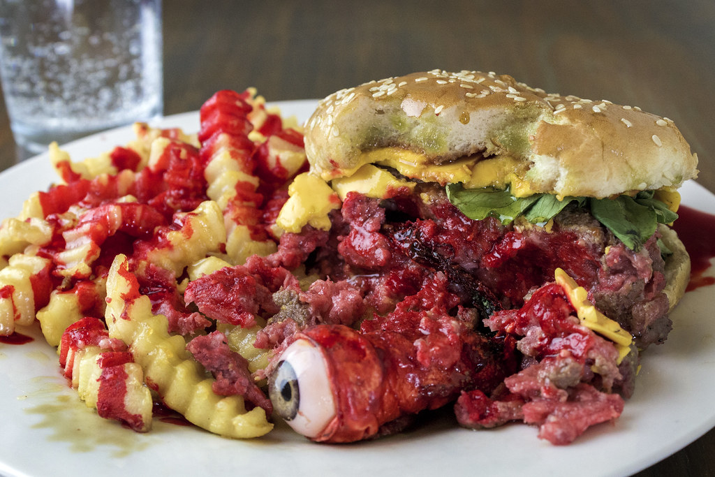 Cannibal Burger | A detail shot of the burger from my Blood … | Flickr