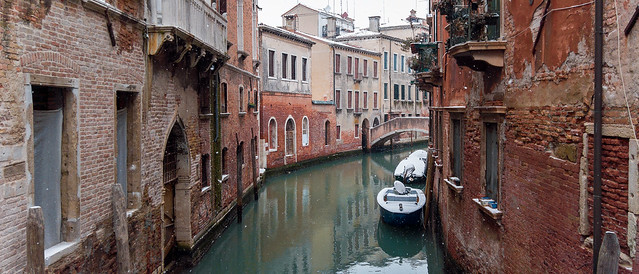 Panoramas of Venice in the snow #2