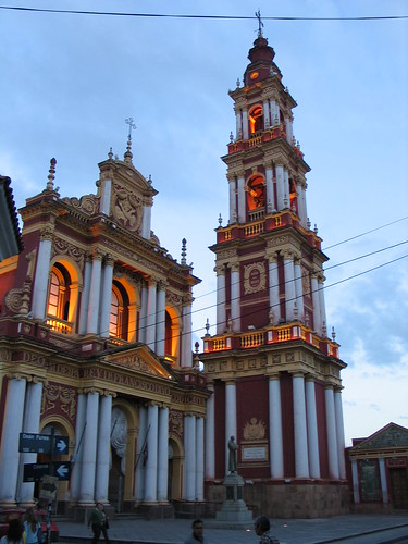 sanfrancisco sunset tower church southamerica argentina statue cross bell dusk salta