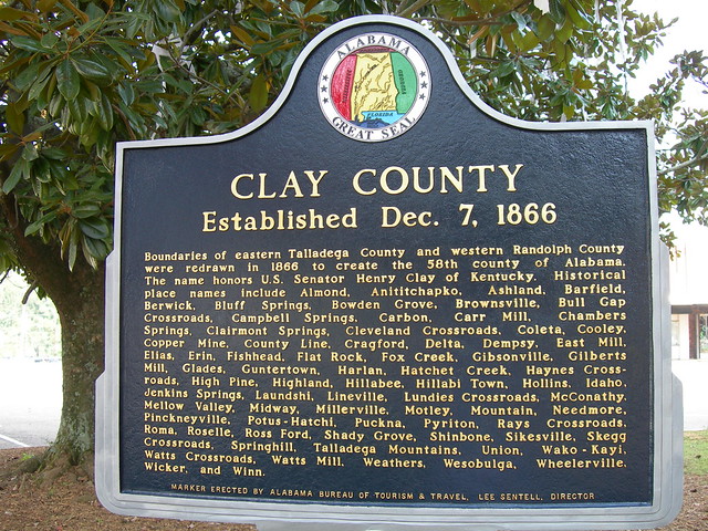 Clay County Historic Marker