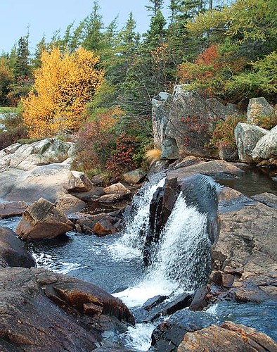 autumn fall newfoundland waterfall stream falls nl nfld abigfave clydebarrett