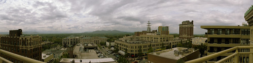 city blue sky panorama mountains bar downtown view asheville panoramic ridge smokey