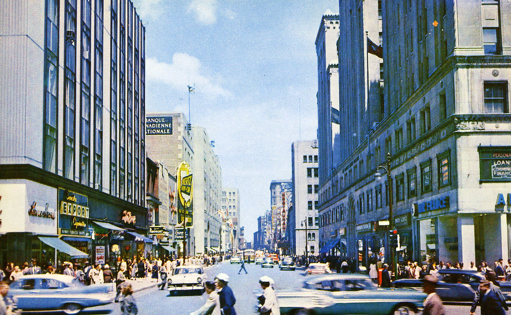 Rue St-Catherine,Montreal 1959 | Postcard | Alfred Bohns | Flickr