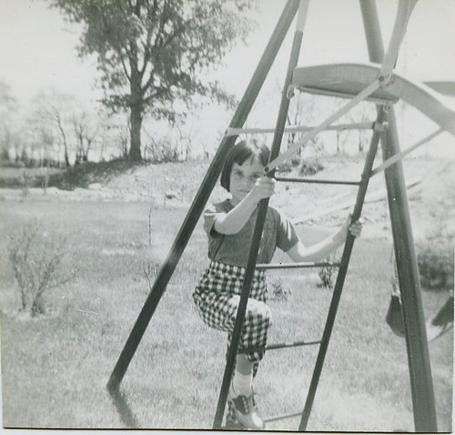 Mary S on Slide, circa 1961 | by Dallas Roger