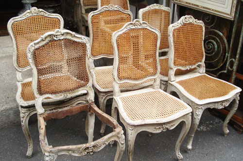 French Cane Chairs