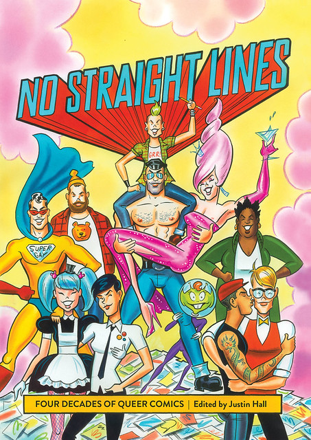 No Straight Lines: Four Decades of Queer Comics - front cover art by Maurice Vellekoop