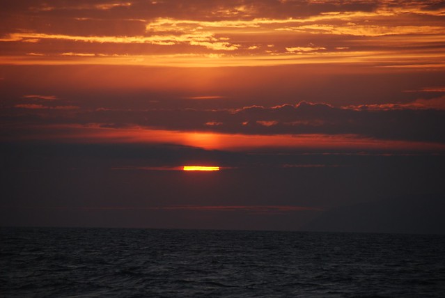 Sun setting over Catalina
