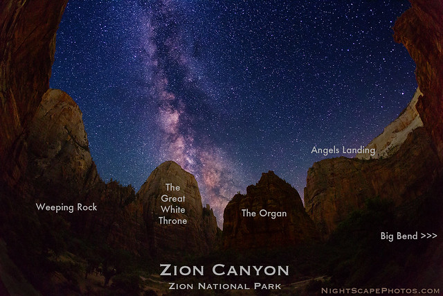 Starry Canopy over Big Bend, Zion Canyon - identification