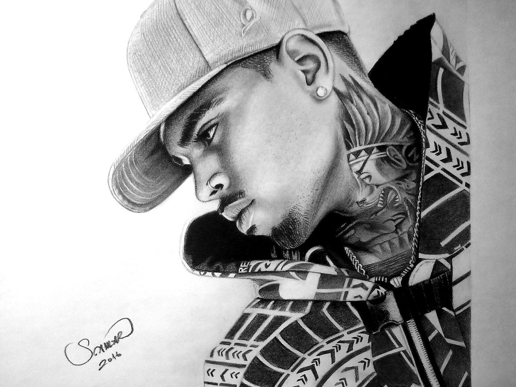 how to draw Chris Brown step by step | bape - YouTube