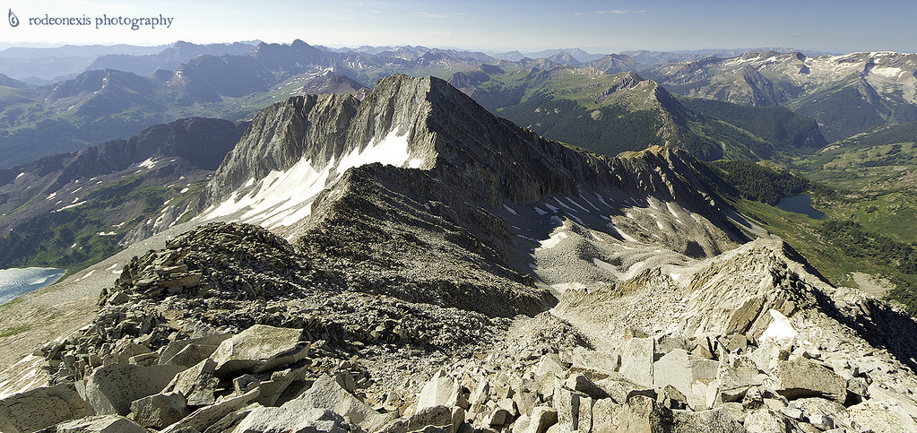 Snowmass Summit Ridge Panorama | A spiny ridge descends off … | Flickr