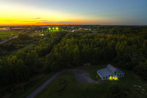 hdr aerial drone quadcopter dji phantom3 landscape nature college campus stlawrence university canton newyork northcountry wachtmeister field station sunset evening dusk forest